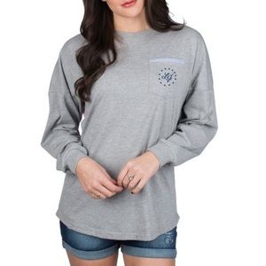 Lauren James Beachcomber Flag Long Sleeve Tee XS